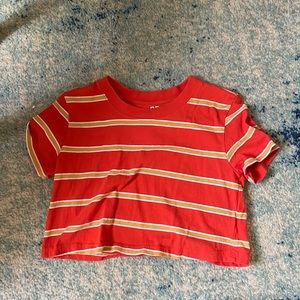 Size is XS but definitely fits like a small or a slightly tighter medium